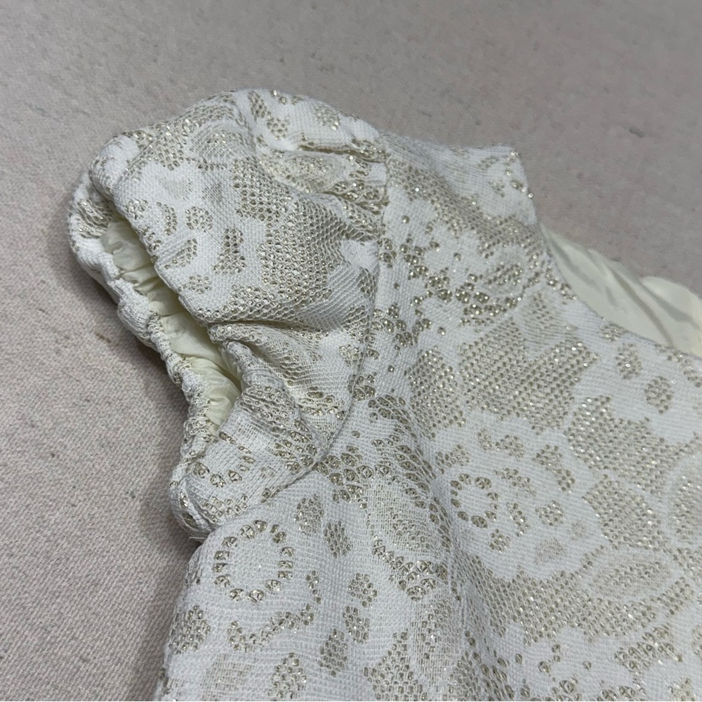 Cream/Ivory Girls Formal Dress - Size 3T - Lace - Tulle - Glitter - Picture 8 of 10